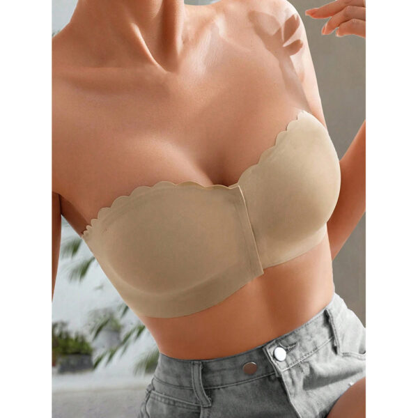 Front Buckle Seamless Tube Top Wavy Edge Underwear - Image 5