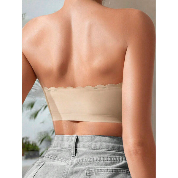 Front Buckle Seamless Tube Top Wavy Edge Underwear - Image 4