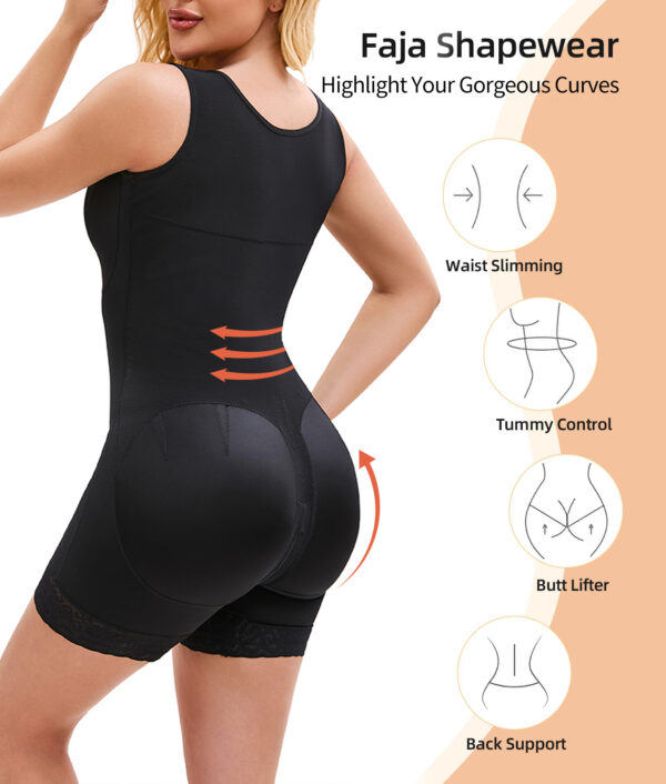 Fajas Colombianas Shapewear For Women Tummy Control Post Surgery Full Body Shaper Butt Lifter With Zipper Crotch Skimsbodysuits Solleonnewfajascurve Elegant Fajas Melibelt Bodysuitfajashaper - Image 4
