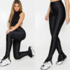 Stretch Sports Running High Waist Tight Black Ankle-length Pants - Image 2