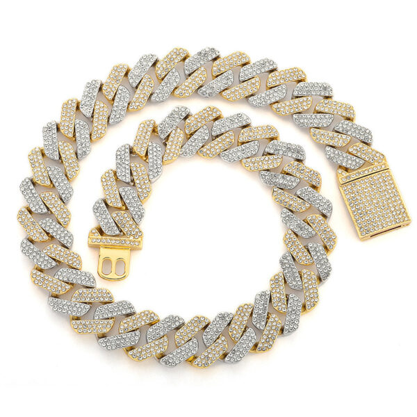 Hip Hop Diamond Chunky Necklace Zinc Alloy Diamond - Image 2