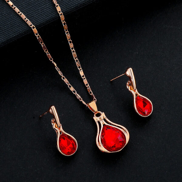 Emerald Water Drop Jewelry Suit Women - Image 5